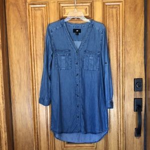 H&M Denim Button Front Shirt Dress
